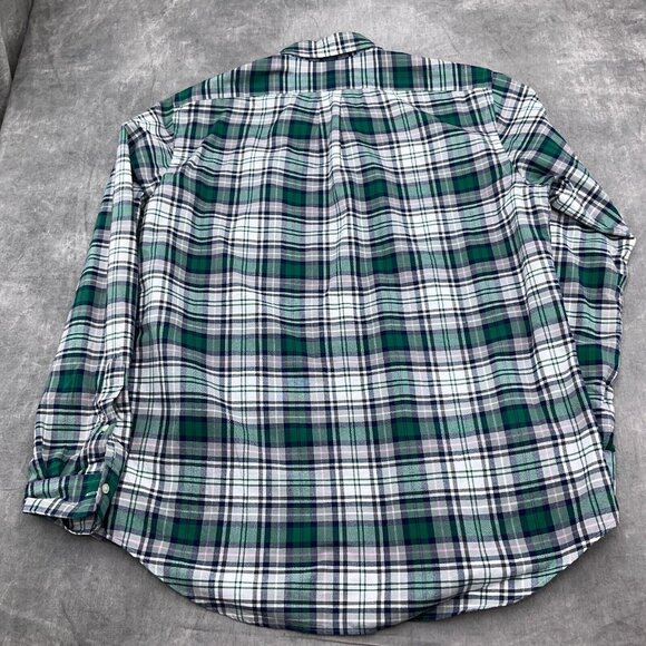 Ralph Lauren Shirt Men Large Green Pink Plaid Classic Fit OCBD Classic Preppy - Picture 11 of 12
